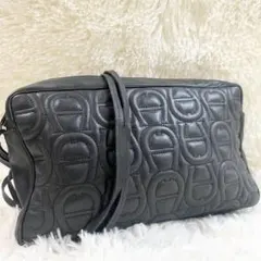 【極美品】お買得 AIGNER アイグナー ハンドバッグ　イタリア製 レザー 黒