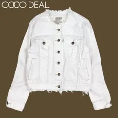 04T419☆ COCO DEAL ホワイトデニム フンジ デニムジャケット