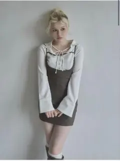 Betty layered check dress andmary - メルカリ