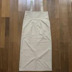 ロング 丈 ジップ ジャンパー スカート ベージュ Mサイズ