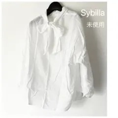 □新品 St.cecilia セントセシリア オーガンジーシアーリボンブラウス 