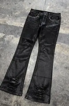 wax flare denim 28