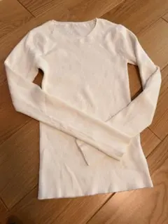 ホワイト 長袖 指開きタイプ