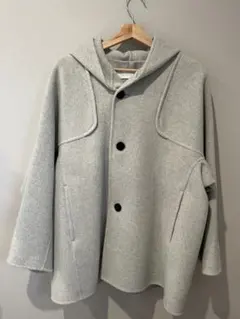 GALERIE VIE フード付きグレーコート