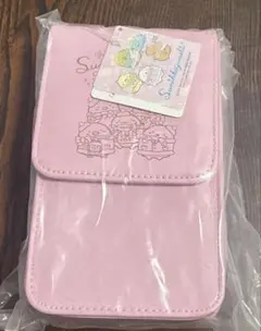 すみっコぐらし きらきらな夜スマホショルダーポーチ ピンク集合