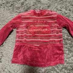 レトロ古着　GUESS CLUB ネック付き長袖カットソー 95☻