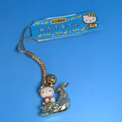 2001年　レア ハローキティ 根付け 名古屋　金のシャチホコ　金シャチ