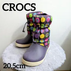 crocs HELLOKITTY ドット柄ブーツ パープル 冬 スキー 雪遊び