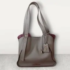 マークジェイコブス　トートバッグ　A4サイズ　ベージュ　ピンク　良品　チャーム付