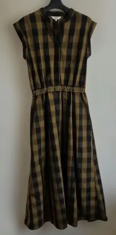 美品　BEAMS HEART ノースリーブシャツワンピース M チェック