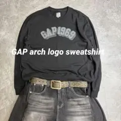GAP logo sweatshirt black 短丈　y2k