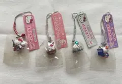 ハローキティ 2003年 温泉バージョン 射的 温泉卵 岩風呂 女将 4種 根付