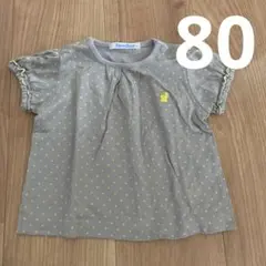 【美品】ファミリア 半袖Tシャツ 肩ボタン付き　80
