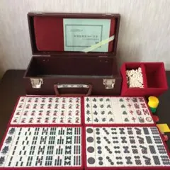가시하라 마작 프리미엄 마작 타일 세트 백 그린 마작 타일