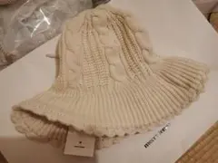 ワンmerry jenny ホワイトカラーワンピースニット帽