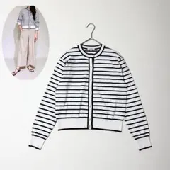 PLST UVカット レーヨンブレンド クルーネック カーディガン　 M