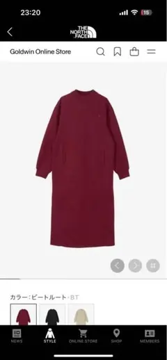 THE NORTH FACE ワンピース　裏起毛