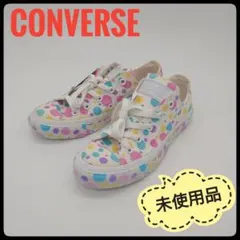 【未使用】 CONVERSE　ローカット スニーカー　23.0cm　水玉模様