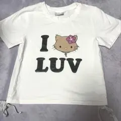 SPINNS Hello Kitty I LUV 半袖Tシャツ ホワイト