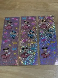 ミニーマウス ホログラムシール 3枚セット