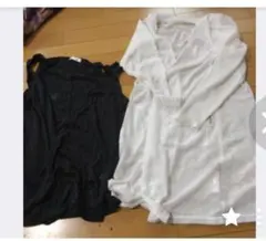 黒と白のカーディガン 160サイズ