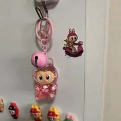 ラブブオイルキーホルダーピンク　ベビスリ　トゥインクル