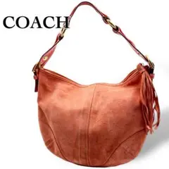 美品 COACH ショルダーバッグ ワンショルダー ハーフムーン スウェード