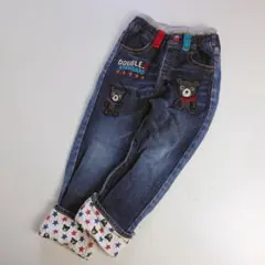 【1点物】希少　平成レトロDOUBLESTANDARD　クマ刺繍　デニムボトムス