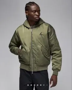 新品未使用 M ジョーダン Jordan ダウンジャケット 緑 カモフラ 迷彩 