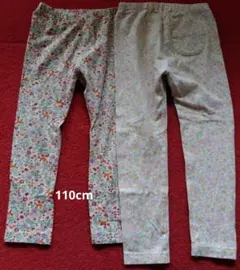 ユニクロ　花柄スパッツ 110cm 2枚セット