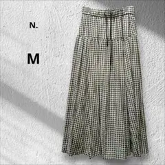 N.エヌドット　ギンガムチェック フレアロングスカート　М