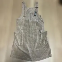 ベージュ コーデュロイ ジャンバースカート 130cm