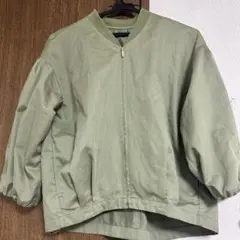 オリーブグリーン M ジップアップジャケット