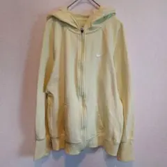 NIKE Therma-FIT ジップアップパーカー パステルイエロー 裏起毛