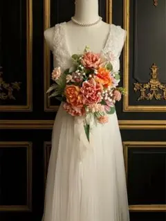 ☘ピオニーとダリアのクラッチブーケ・ブートニア☘　　ウェディング　前撮り