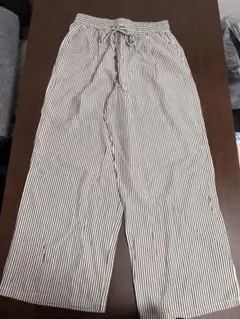 ストライプ ワイドパンツ LL