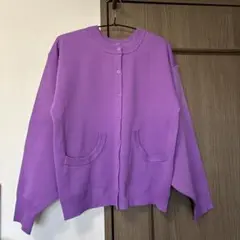 LOUNIE カーディガン　パープル　春　前ボタン