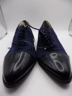 ネイビー スエード キャップトゥ シューズ　Rip the Swell