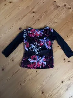 Leirena フラワープリント 社交ダンス♡長袖トップス