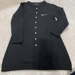 agnis b. ブラックニットワンピース 4歳100～110cm