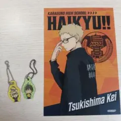 ハイキュー!! 月島蛍 山口忠 キーホルダー クリアポストカードセット