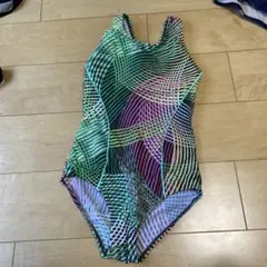 asics 幾何学模様 スポーツ用水着 新品 asics 競泳水着 XOサイズ ブラック マルチカラー - メルカリ