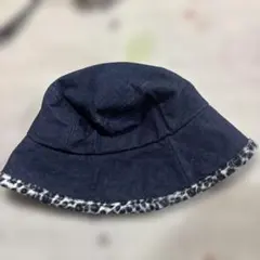 豹柄　デニム　バケットハット　Y2K