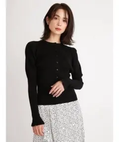 SNIDEL Sustainableパフスリーブニットカーデ