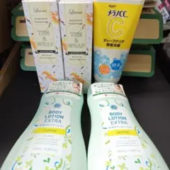 【新品5点】メラノCC 酵素洗顔・ラエナ ハンドクリーム・ボディローションセット