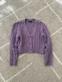 Polo Ralph Lauren ケーブル カーディガン パープル