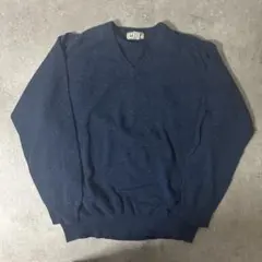 ACNE STUDIOS 起毛 ウールニット Vネック ネイビー リブ アクネ - メルカリ