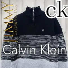メンズ おしゃれ ブランド カルバンクライン ハーフジップ 小さめ 古着女子にも