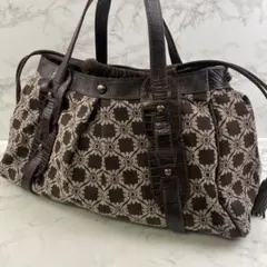 EMPORIO ARMANI エンポリオアルマーニ 総柄 本革切替 ハンドバッグ