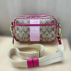 COACH コーチ シグネチャー ショルダーバッグ　11355　PVC　ピンク
